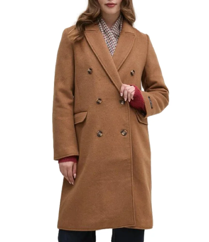 Pepe Jeans cappotto doppiopetto donna beth beige lana