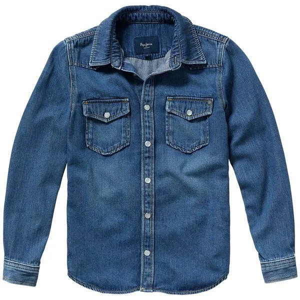 Pepe Jeans Teen Karson Denim Shirt Dark Blue