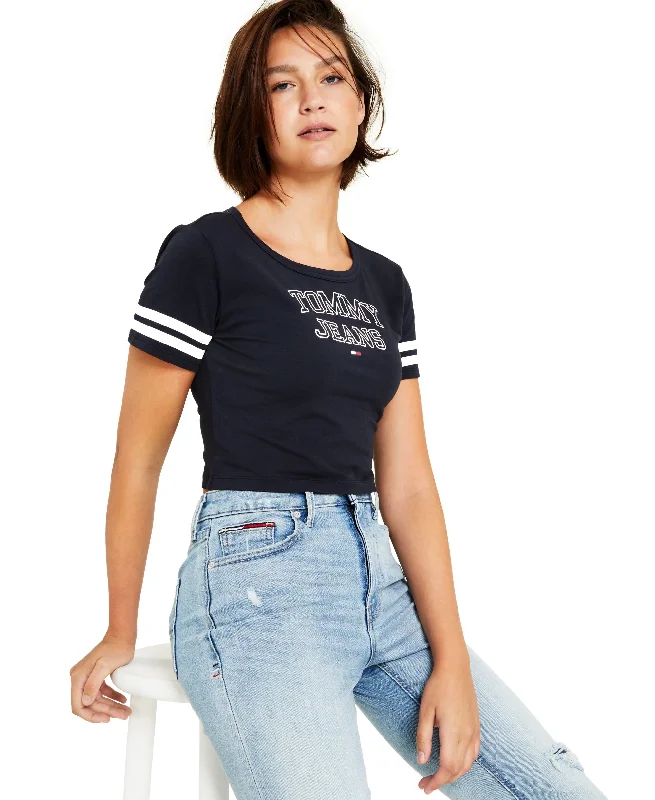 Tommy Jeans Womens Cropped Logo T-Shirt