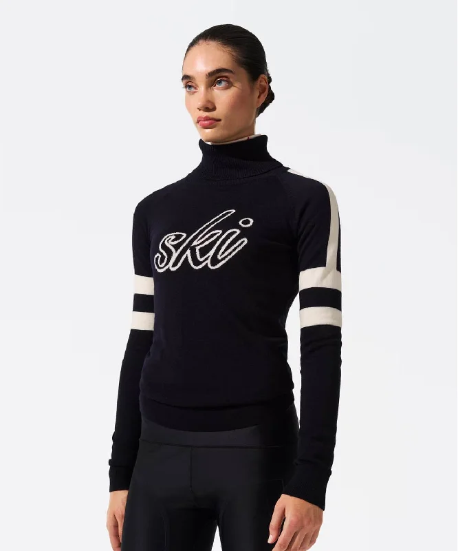 Women's Neve Wool Sweater Collared Crew Neck Turtle Neck