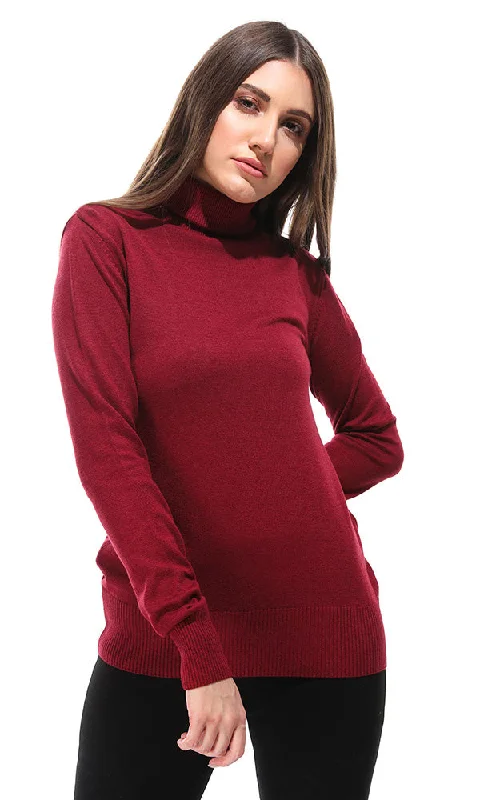 35166 High Neck Sweater (WPL) Glossy Satin Silk