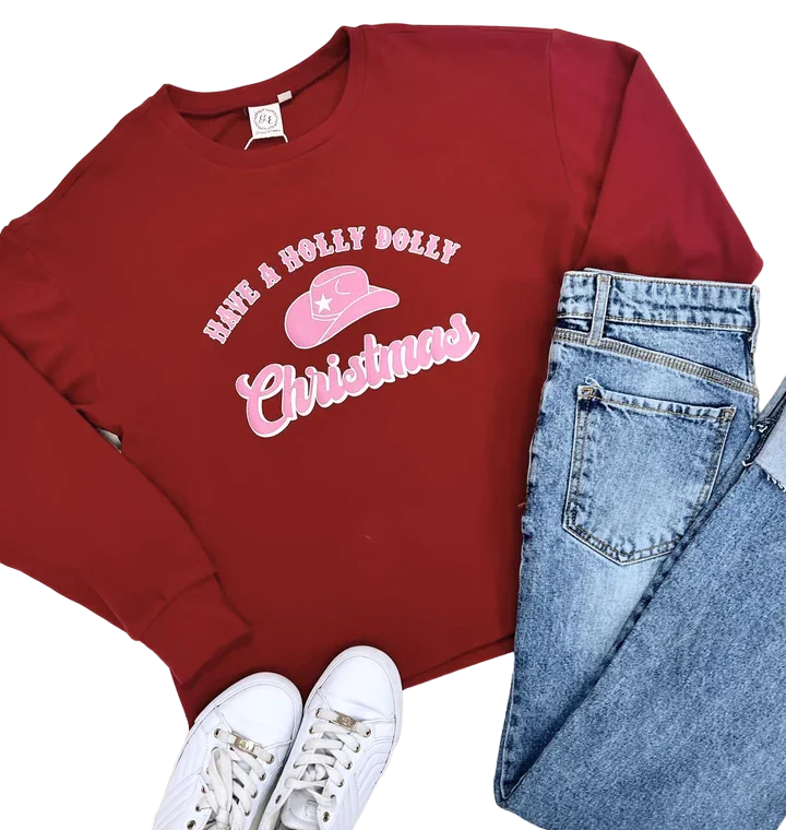 Southern Grace Women's Red Crazy Cozy Microfleece Sweater Casual Formal Business