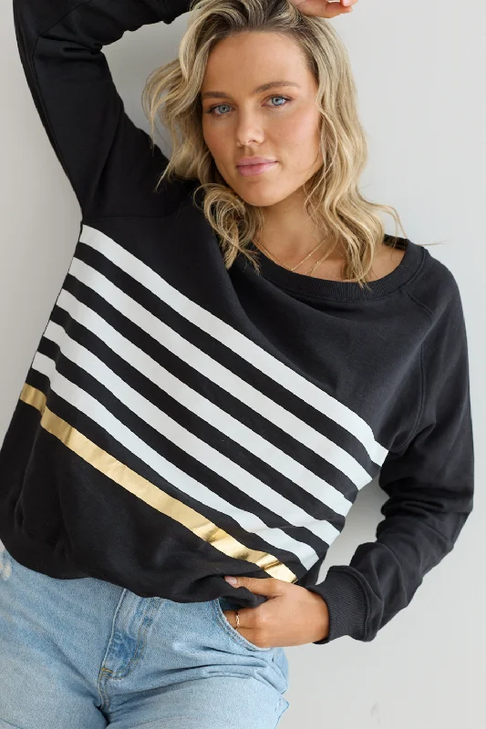 BALLY SWEATER - BLACK Chenille Blend Fleece Blend Nylon Blend