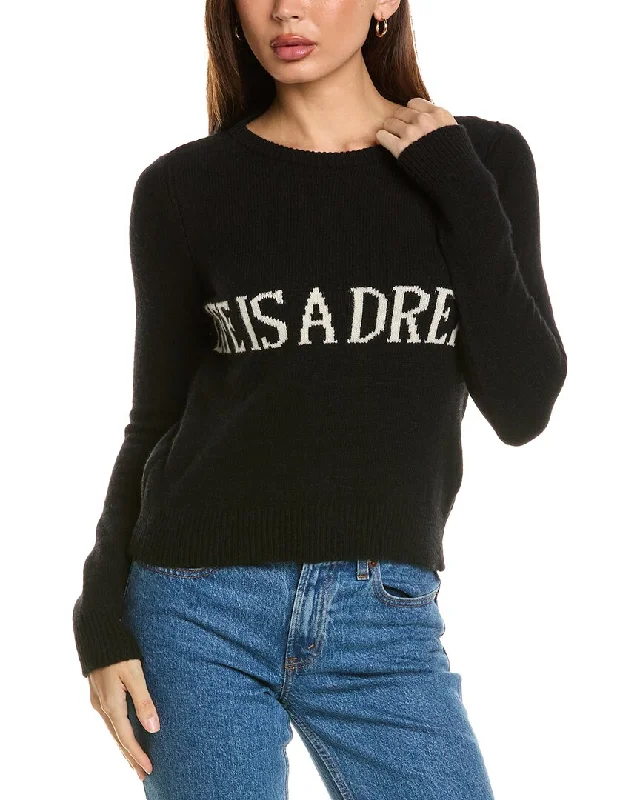 Alberta Ferretti Cashmere & Wool-Blend Sweater Graphic Sweater Embroidered Appliqued Alberta Ferretti Cashmere & Wool-Blend Sweater Graphic Sweater Embroidered Appliqued