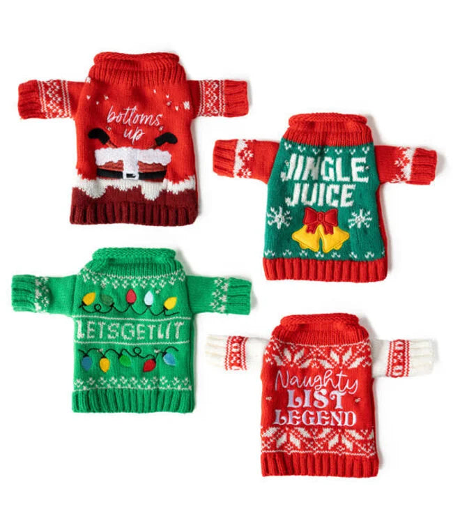 Bottle Warmer Uncle Bob's Lighted Knitted Wine/Bottle Christmas Sweater Xltswt Welt Pockets Slit Pockets Flap Pockets Bottle Warmer Uncle Bob's Lighted Knitted Wine/Bottle Christmas Sweater Xltswt Welt Pockets Slit Pockets Flap Pockets