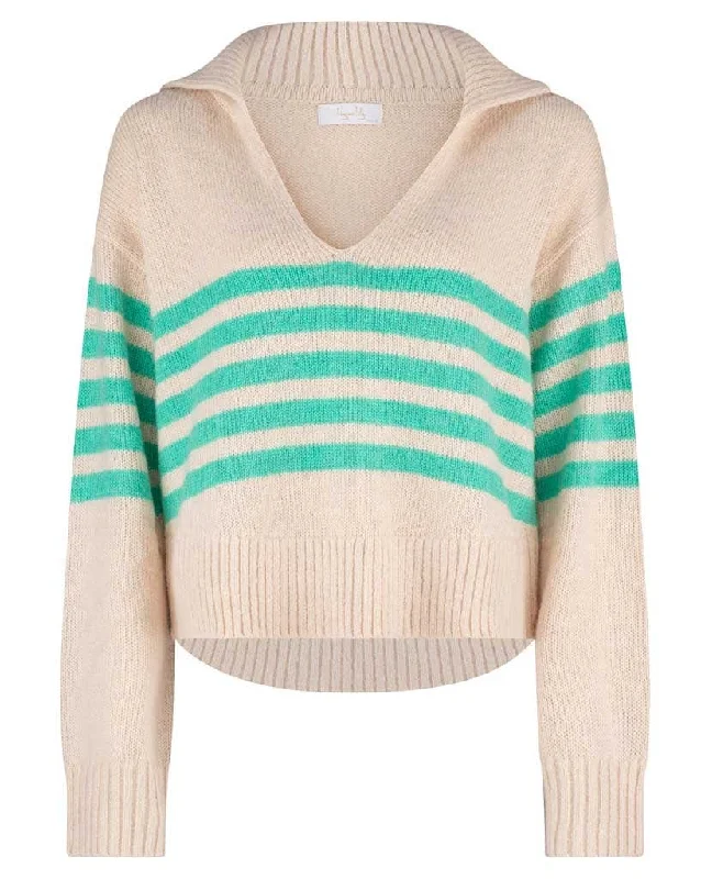 Clementina Sabel Sweater Zippered Front Buttoned Front Snap Front