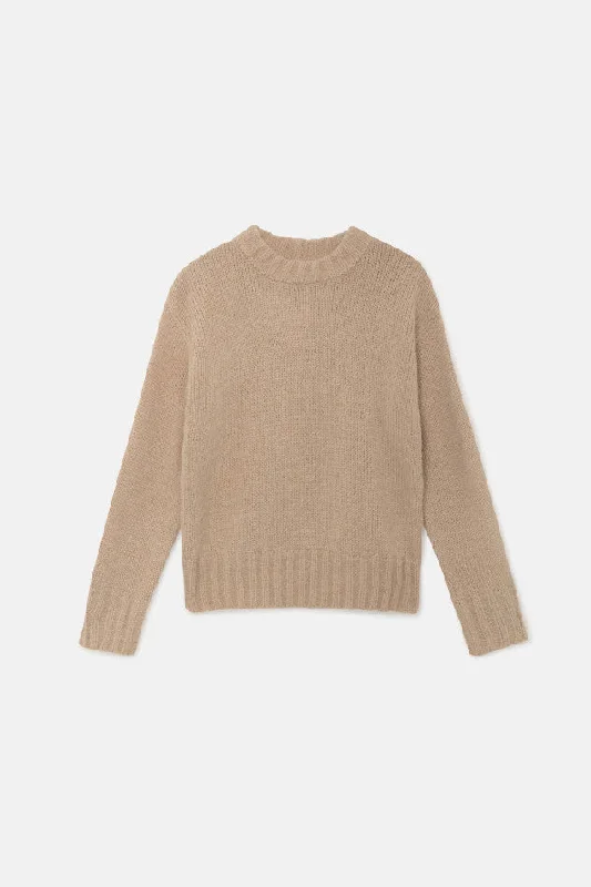 Compania Fantastica Beige Thick Knit Sweater Front Pockets Side Pockets Patch Pockets Compania Fantastica Beige Thick Knit Sweater Front Pockets Side Pockets Patch Pockets