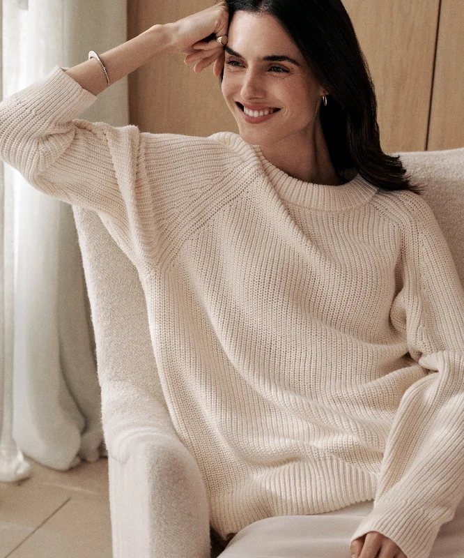 Cotton Fisherman Sweater Bright Pastel Dark