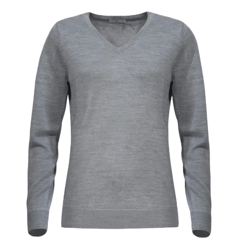 Cross Ladies Classic V-Neck Sweater Satin Blend Silk Blend Wool Blend