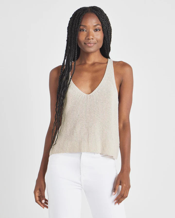 Dierdre Sweater Tank - Natural Tailored Straight A-Line