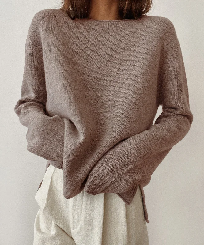 Everyday Sweater Solid Color Striped Floral Print