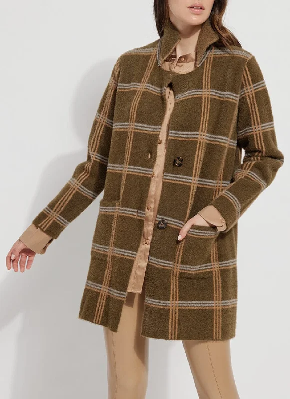 Faux Mink Sweater Car Coat Collared Crew Neck Turtle Neck