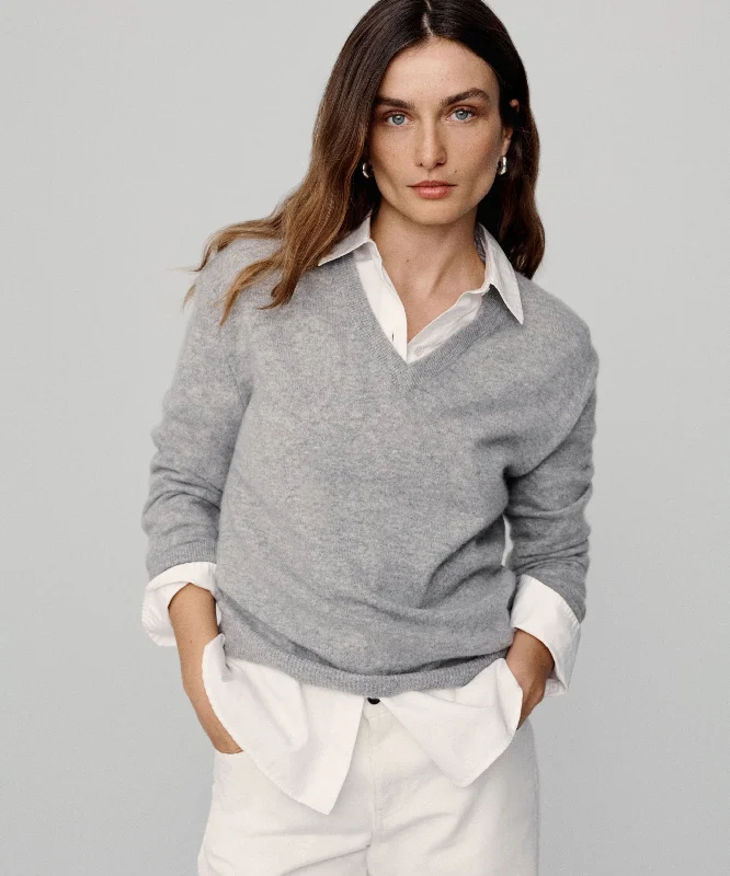 Flynn Cashmere Sweater Collared Crew Neck Turtle Neck