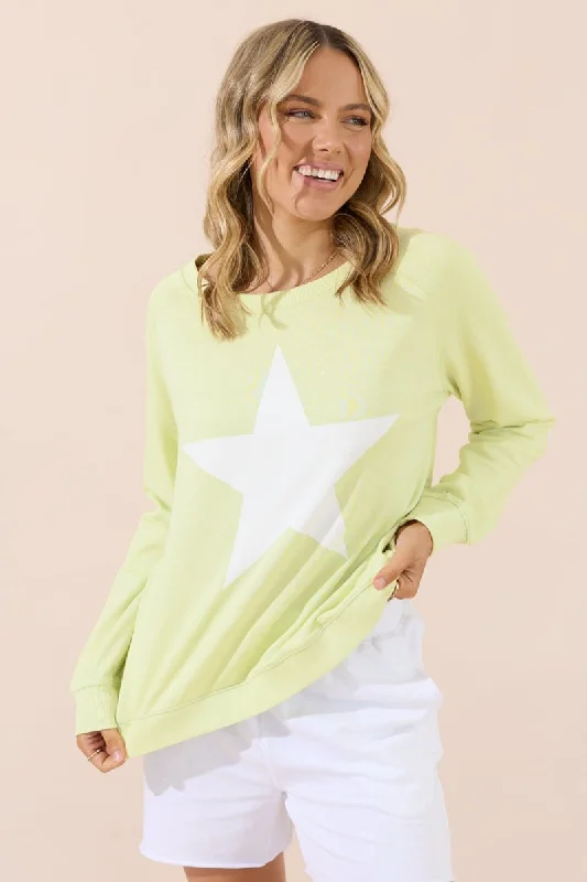 FREEDOM SWEATER - LIME Turtle Neck Boat Neck Asymmetrical Neck
