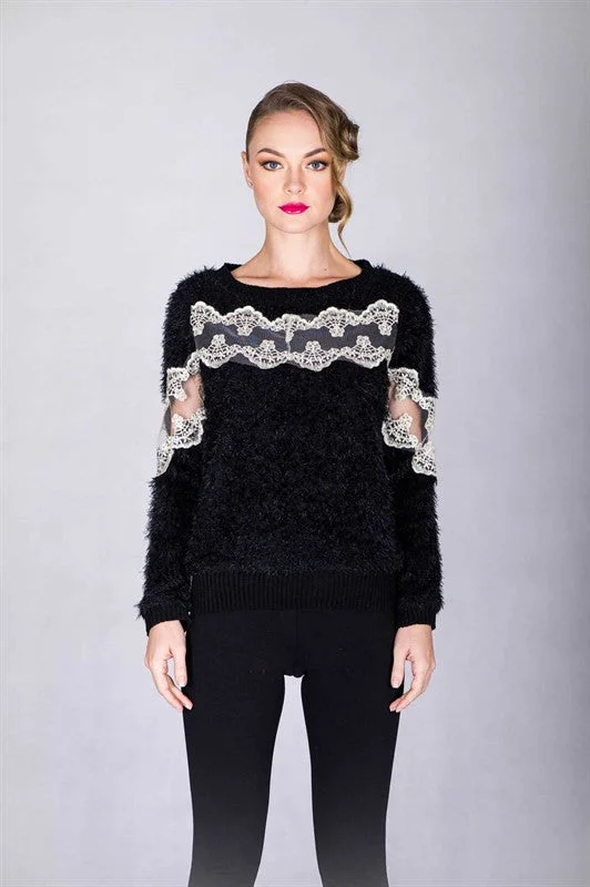 Furry Lace Sweater