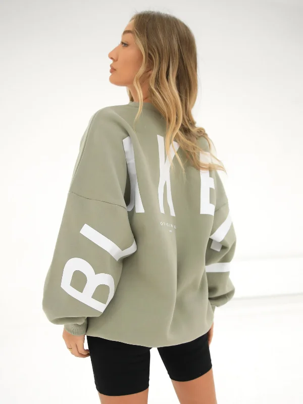 Isabel Oversized Sweater - Olive Plaid Sweater Polka Dot Checkered