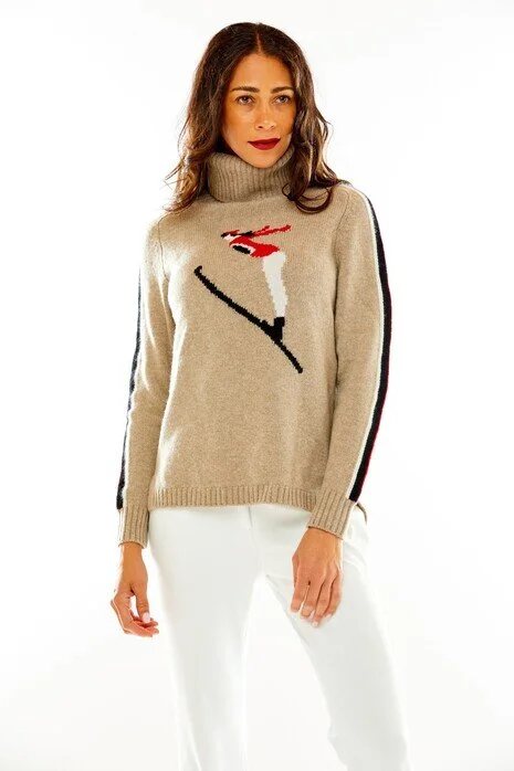 Jump Ski Cashmere Sweater Cashmere Blend Cotton Blend Poly Blend