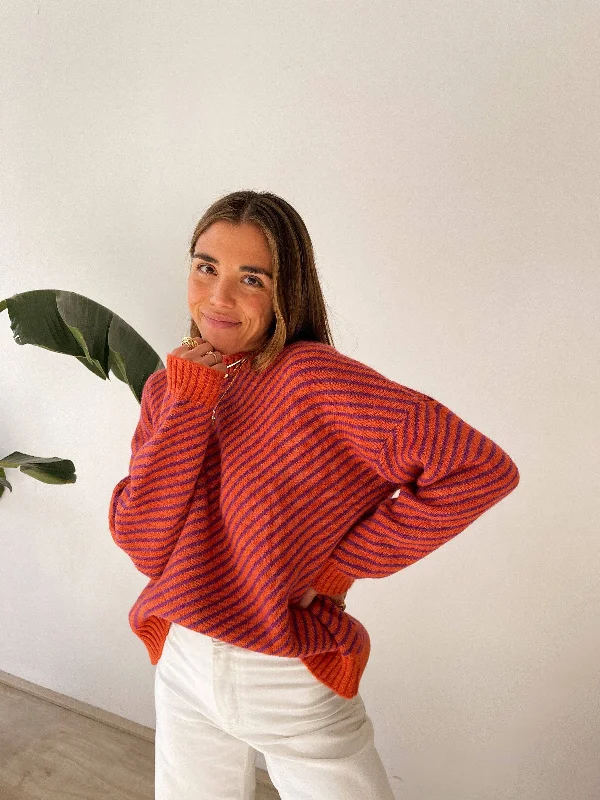 Laura Orange Sweater Wool Fabric Cashmere Fabric Tweed Fabric