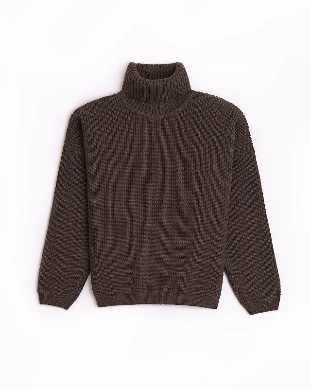 Lihula oversized high neck sweater Mesh Fabric Canvas Fabric Denim Fabric