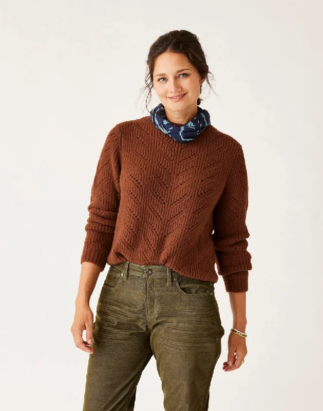 Monroe Sweater: Chocolate Fitted Slim Tailored