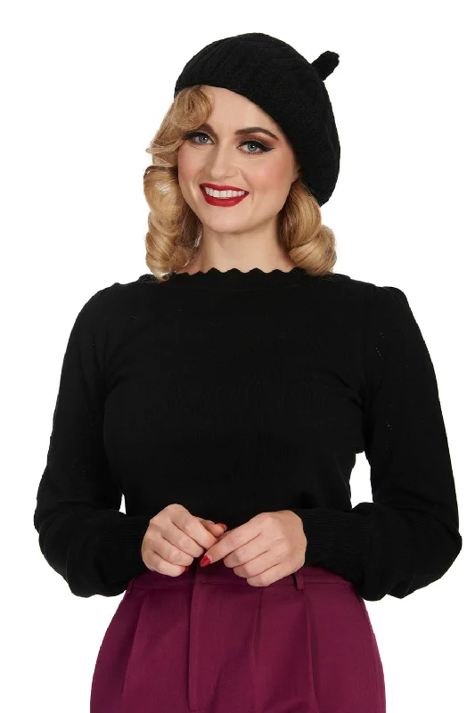 Pointelle Balloon Sleeve Sweater by Banned Apparel Fitted Slim Tailored