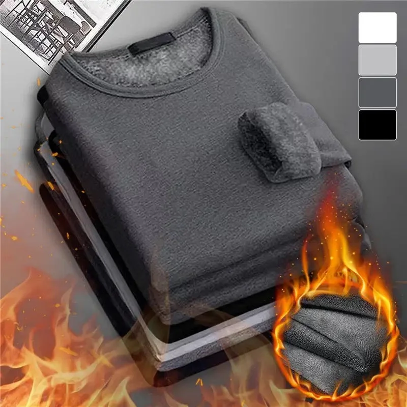 Ray Fleece Lined Thermal Sweater High Neck Crew Neck V-Neck