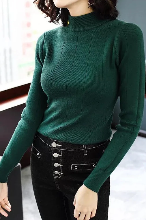 Stand Collar Rabbit Hair Sweater Long Sweater Short Sweater Cropped Sweater