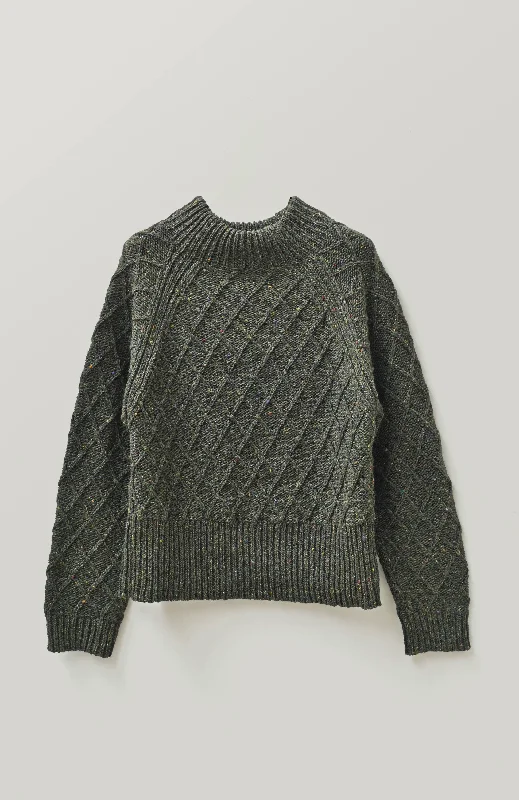 The Blisco Donegal Aran Sweater in Forest