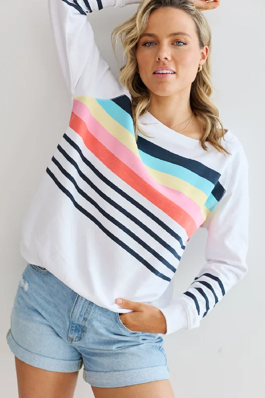 VIKTORIA SWEATER - WHITE Knit Fabric Woven Fabric Fleece Fabric