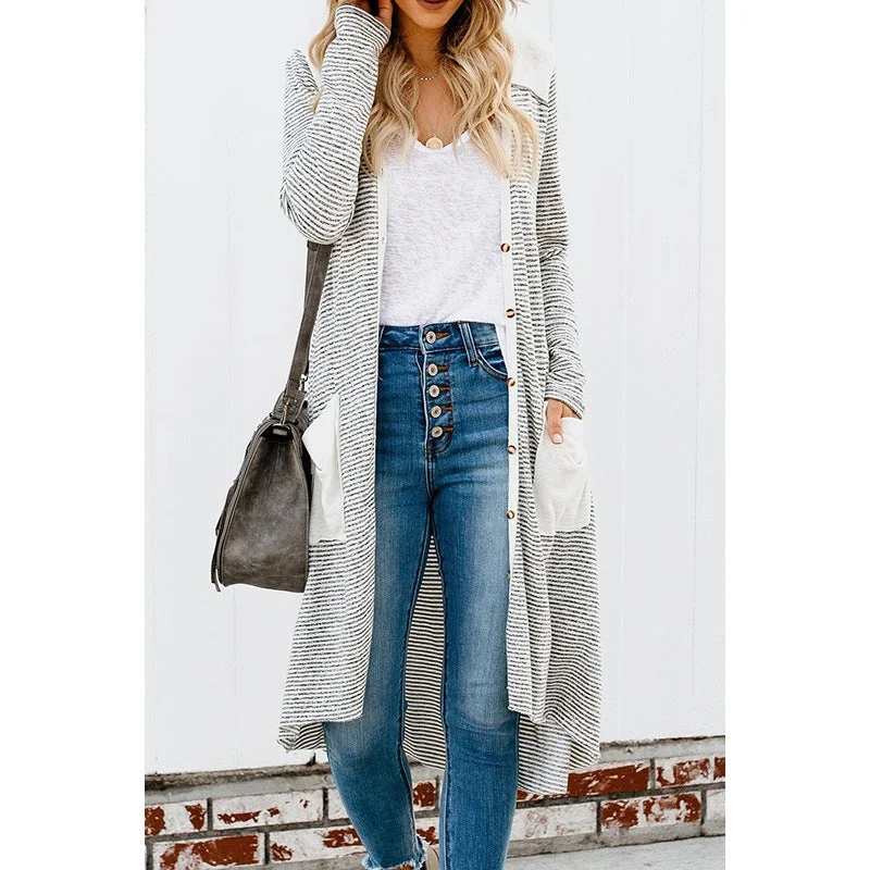 Women's Knitted Sweater Coat, Loose Fit, Spring and Autumn Collection Jersey Fabric Tulle Fabric Batik Fabric