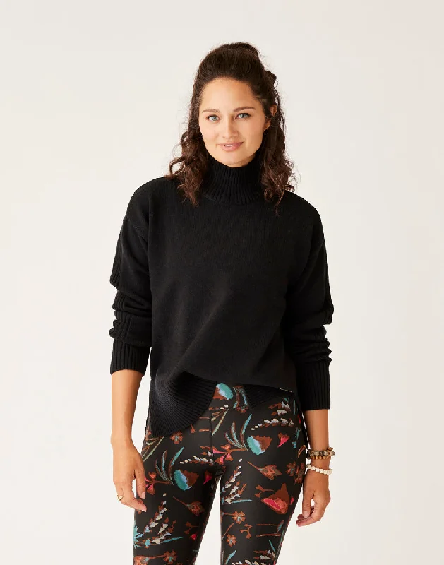 Woodward Sweater: Black Long Sweater Short Sweater Cropped Sweater
