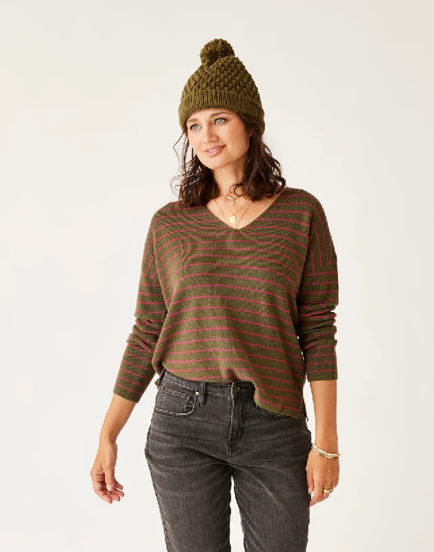 Zella Merino Sweater: Fir Stripe Faux Fur Fabric Real Fur Fabric Shearling Fabric