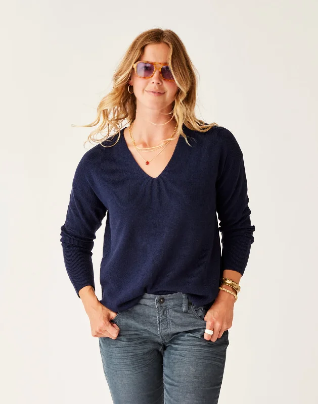 Zella Merino Sweater: Navy Cable Knit Ribbed Knit Lace Knit