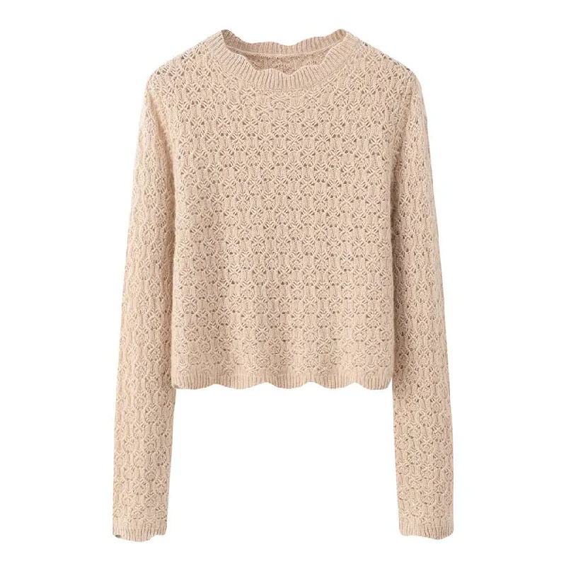 Floral Pattern Cashmere Sweater