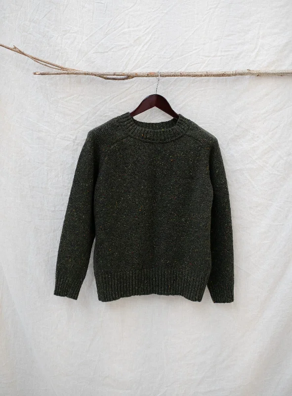 Donegal Merino Wool Sweater in Forest