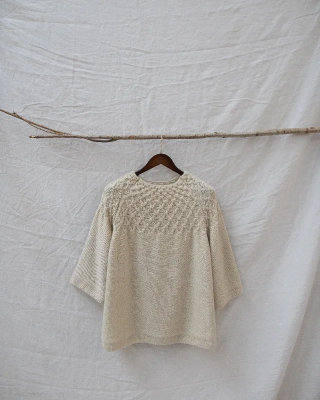 Elba British Wool Sweater in Un-dyed Ecru