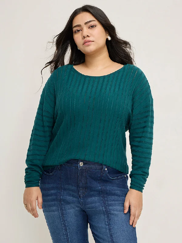 Gia Teal Knitted Sweater