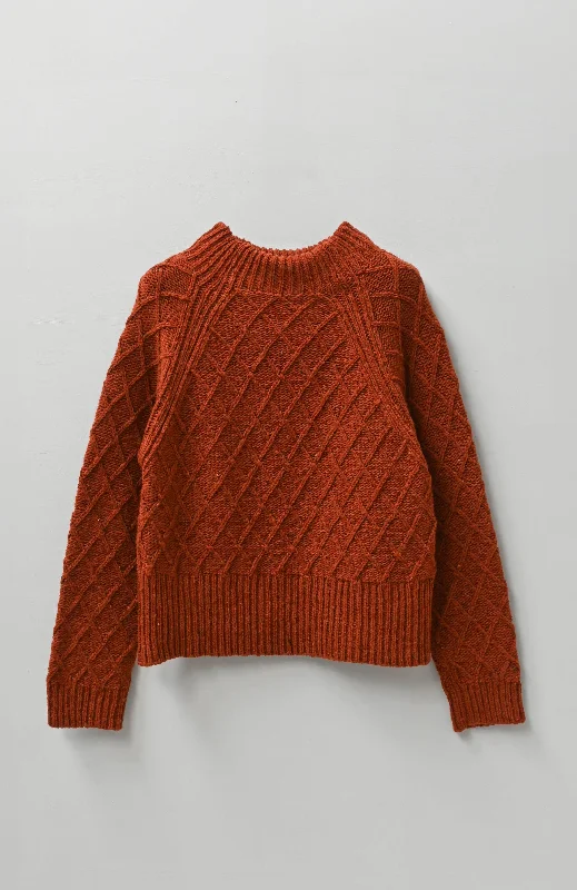 The Blisco Donegal Merino Wool Sweater in Copper