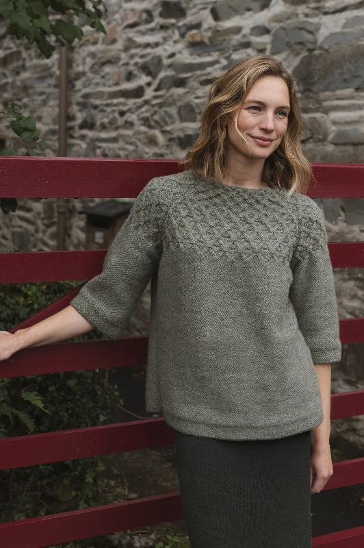 The Elba British Wool Sweater in Lichen