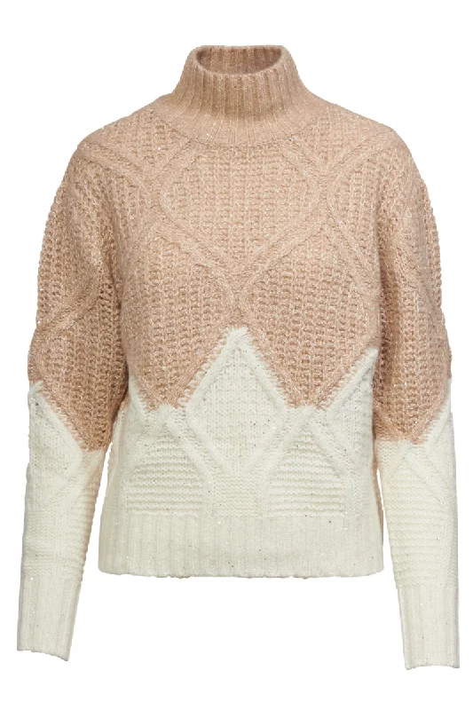 Two-Tone Diamond Sweater