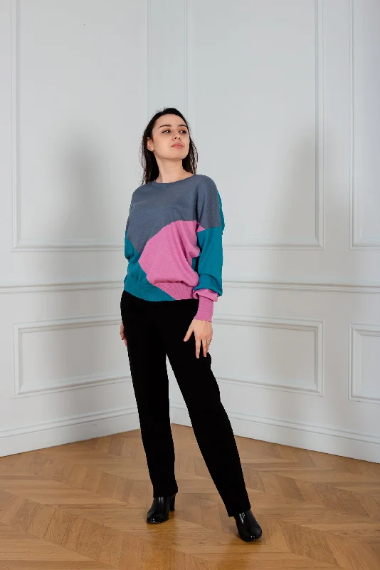 Cotton Colour Block Sweater