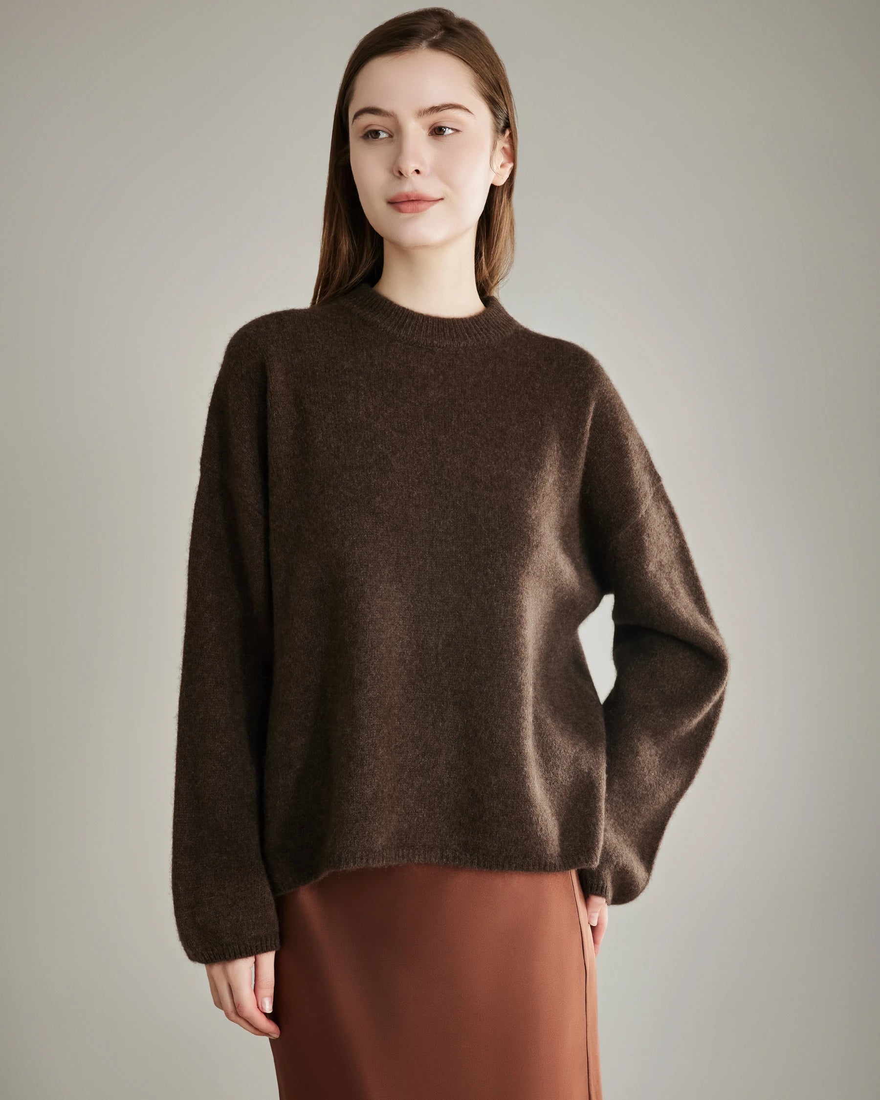 Women's Loose Crewneck Cashmere Sweater