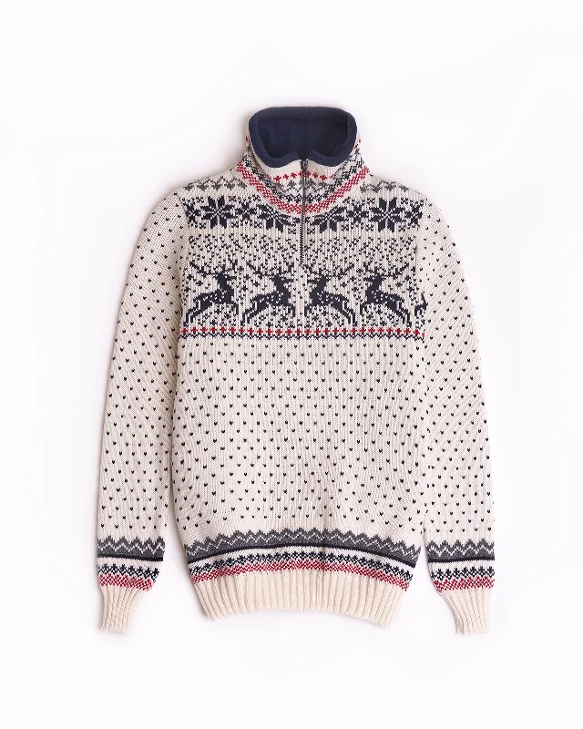 Reindeer women's collared sweater